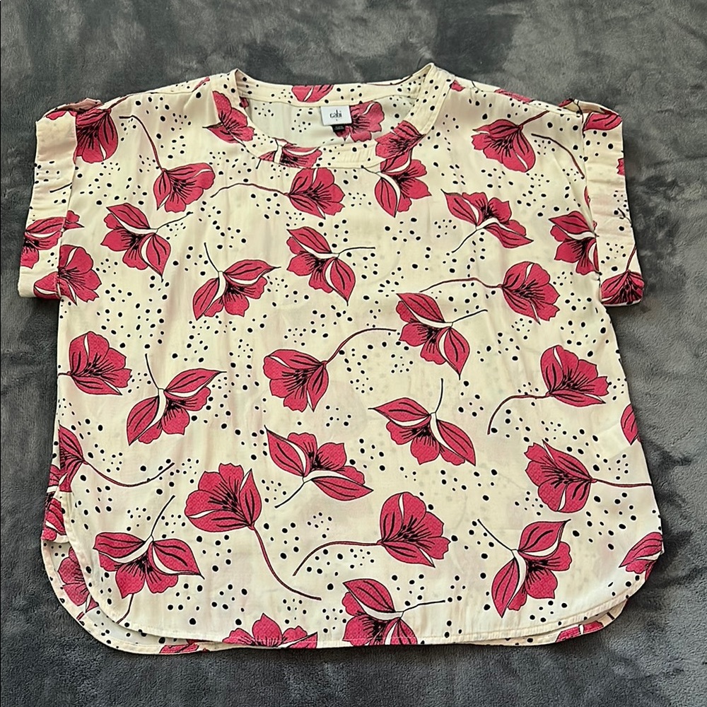 Floral Blouse with Pink Flowers